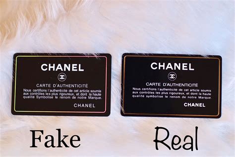 chanel fake real|authenticity card chanel.